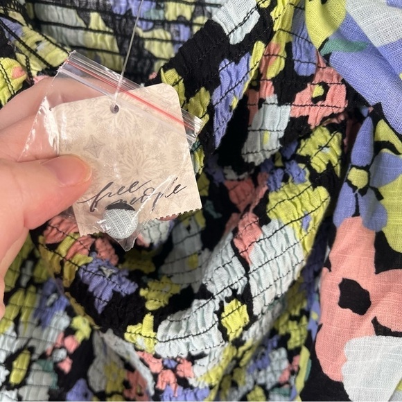 FREE PEOPLE Ariana Print Smocked Elastic Top OB1340366 - Picture 8 of 10